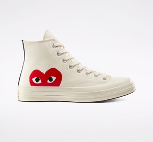 Converse Converse x Comme des Garçons PLAY Chuck 70 Blanche Rouge  | BYQ-2182581