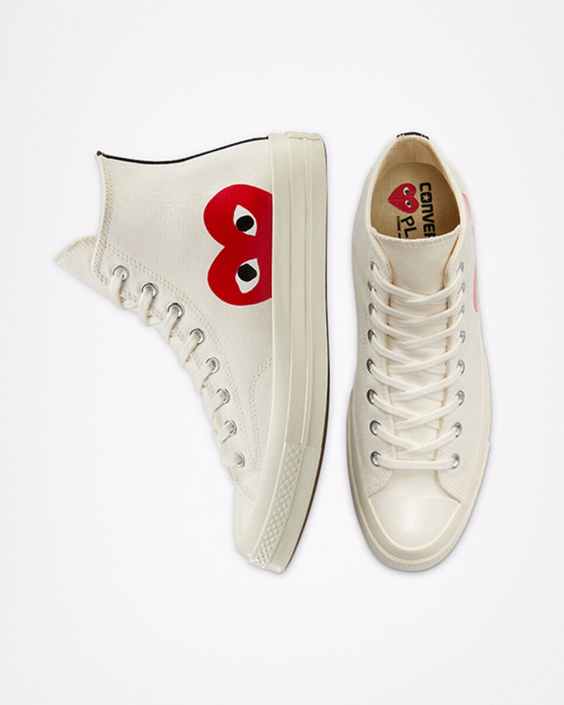 Converse Converse x Comme des Garçons PLAY Chuck 70 Blanche Rouge  | BYQ-2182581