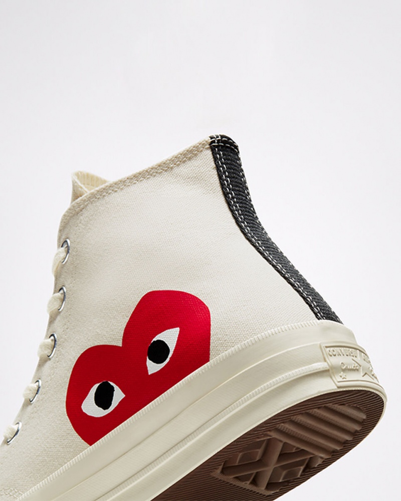 Converse Converse x Comme des Garçons PLAY Chuck 70 Blanche Rouge  | BYQ-2182581