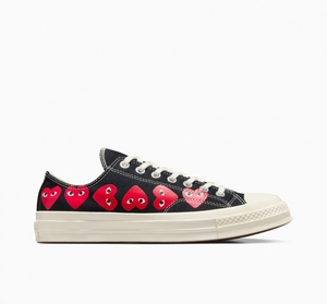 Converse Converse x Comme des Garçons PLAY Chuck 70 Multi Heart Noir Rouge  | EQL-0514102