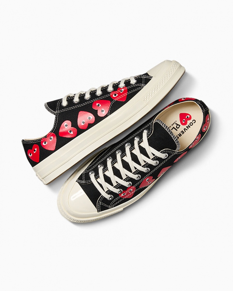 Converse Converse x Comme des Garçons PLAY Chuck 70 Multi Heart Noir Rouge  | EQL-0514102