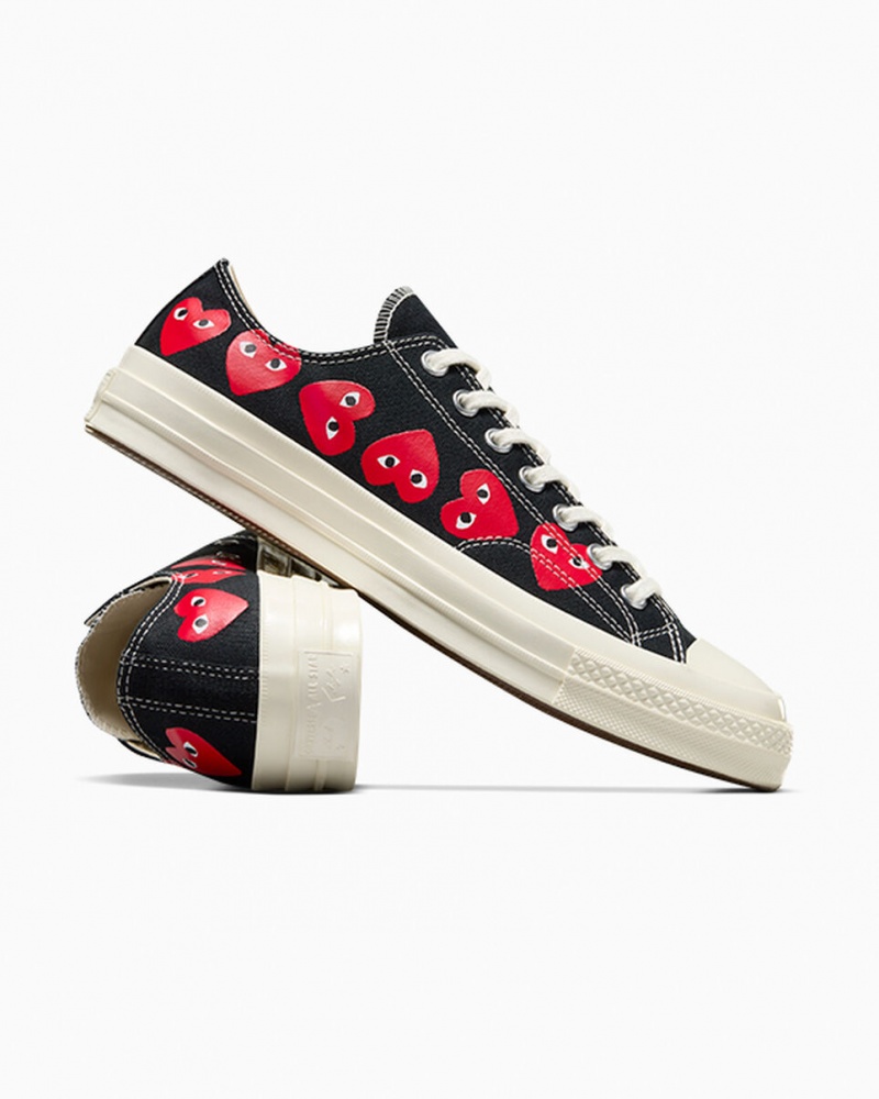 Converse Converse x Comme des Garçons PLAY Chuck 70 Multi Heart Noir Rouge  | EQL-0514102