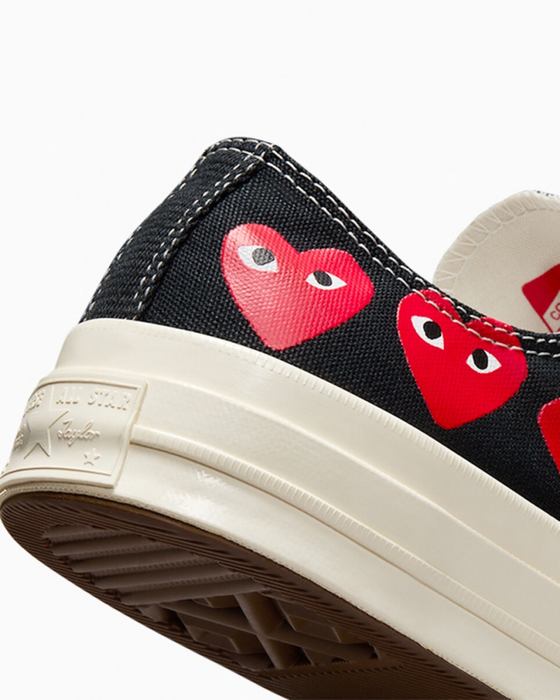 Converse Converse x Comme des Garçons PLAY Chuck 70 Multi Heart Noir Rouge  | EQL-0514102