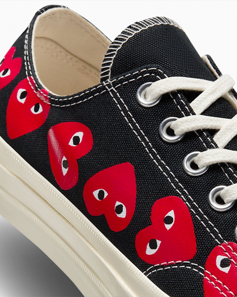 Converse Converse x Comme des Garçons PLAY Chuck 70 Multi Heart Noir Rouge  | EQL-0514102