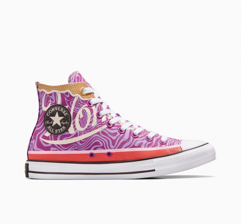 Converse Converse x Wonka Chuck Taylor All Star Swirl Violette Blanche Noir  | RTE-2791488