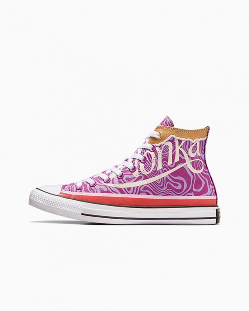 Converse Converse x Wonka Chuck Taylor All Star Swirl Violette Blanche Noir  | RTE-2791488