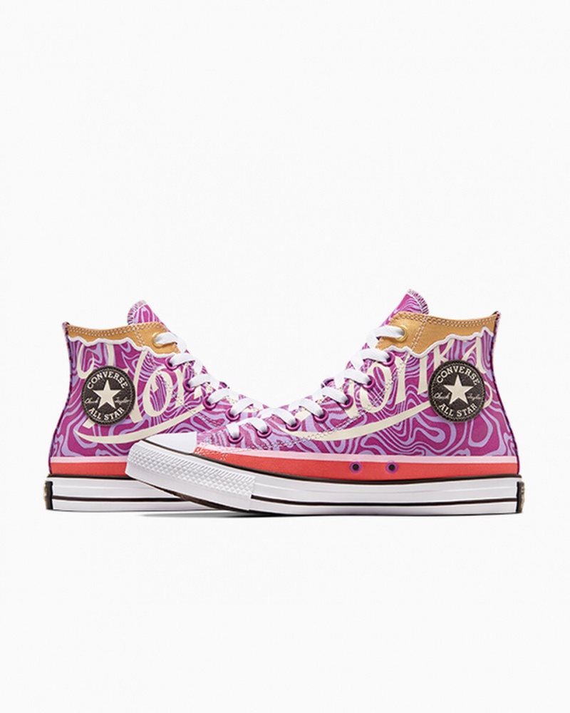 Converse Converse x Wonka Chuck Taylor All Star Swirl Violette Blanche Noir  | RTE-2791488