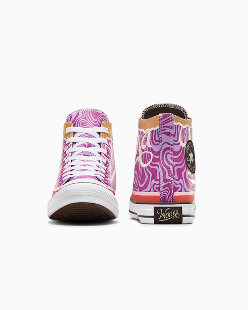 Converse Converse x Wonka Chuck Taylor All Star Swirl Violette Blanche Noir  | RTE-2791488