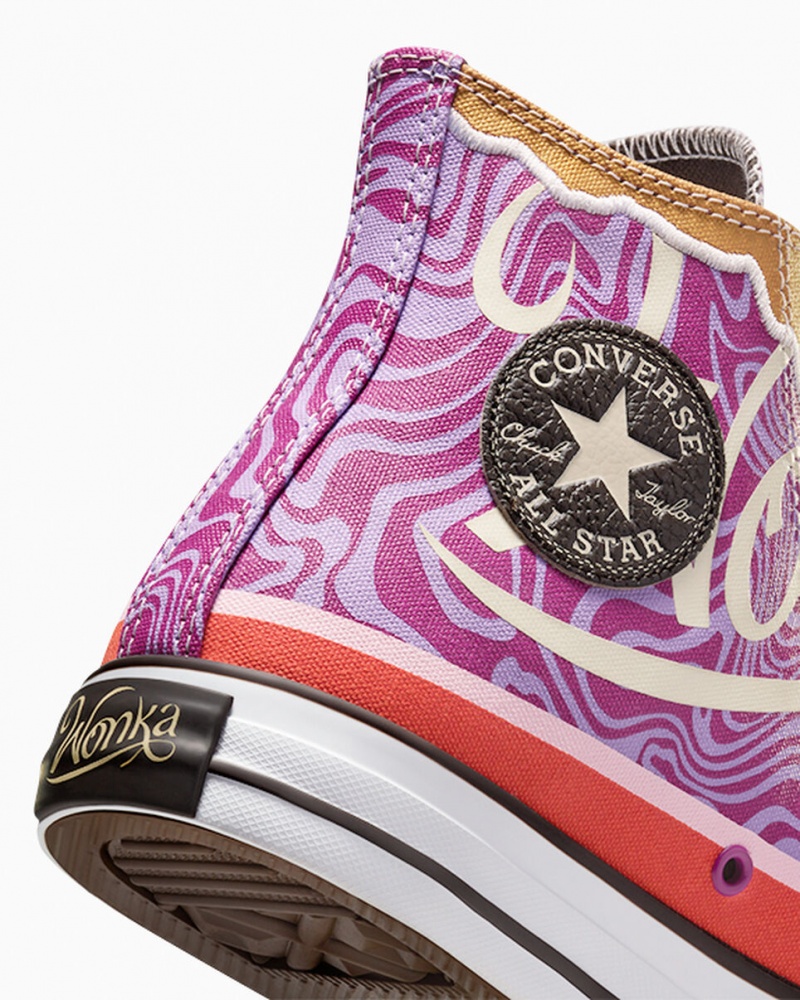 Converse Converse x Wonka Chuck Taylor All Star Swirl Violette Blanche Noir  | RTE-2791488