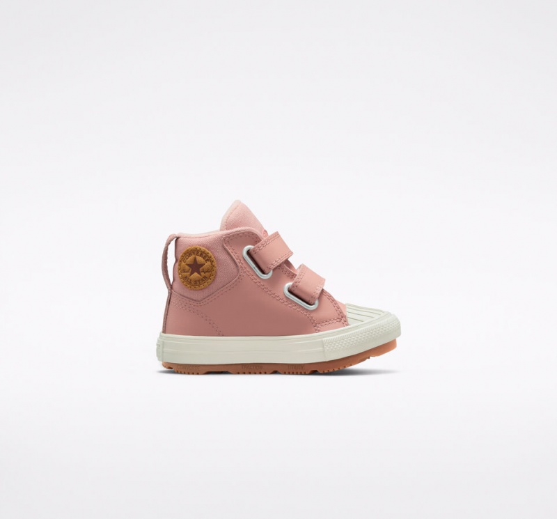 Converse Chuck Taylor All Star Berkshire Boot Easy-On Cuir Rose Rose  | KTO-5876073