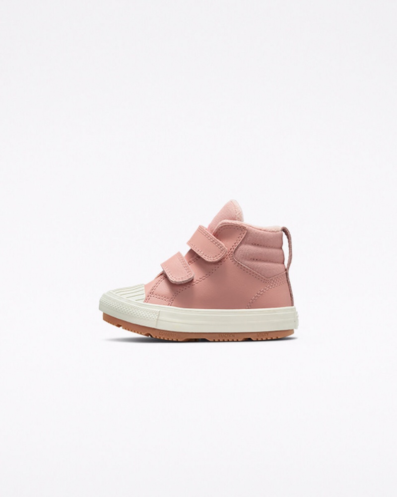 Converse Chuck Taylor All Star Berkshire Boot Easy-On Cuir Rose Rose  | KTO-5876073