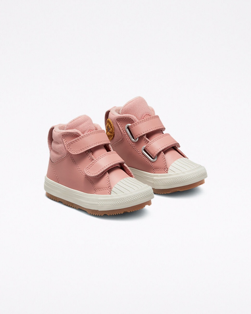 Converse Chuck Taylor All Star Berkshire Boot Easy-On Cuir Rose Rose  | KTO-5876073