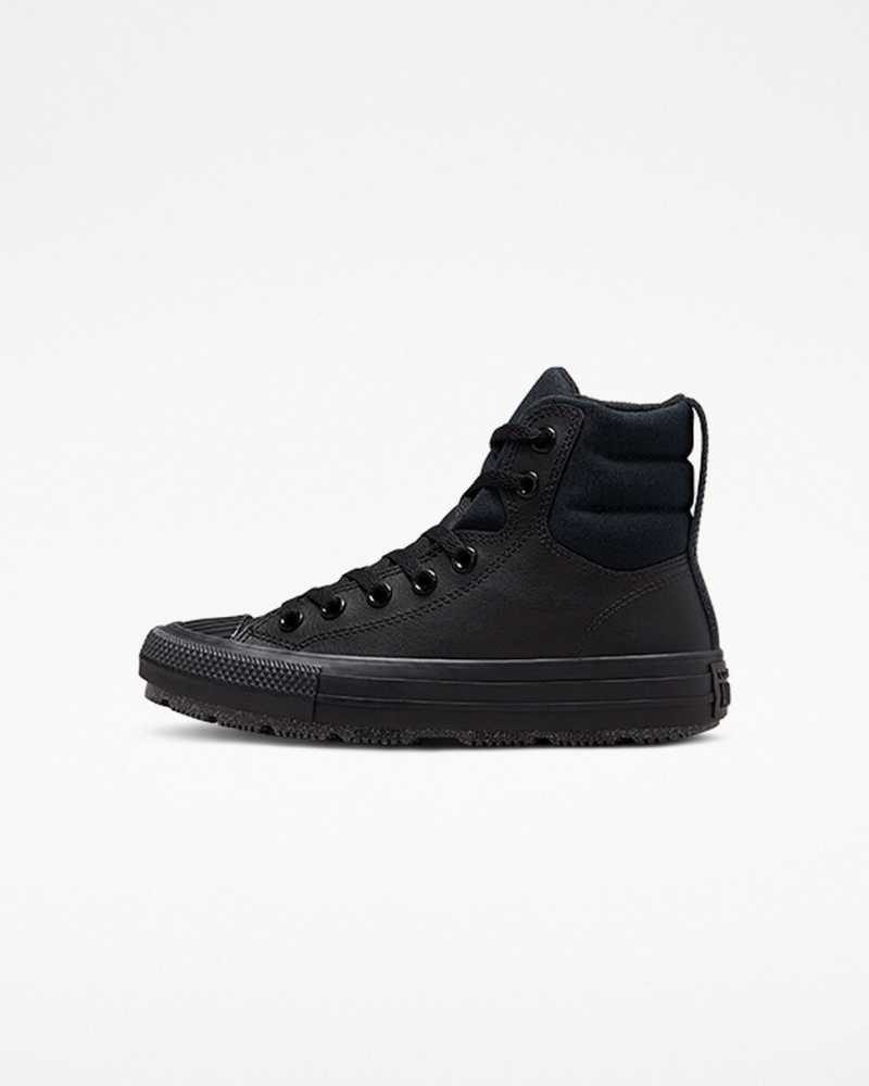 Converse Chuck Taylor All Star Berkshire Boot Cuir Noir Noir Grise  | YYW-5968269