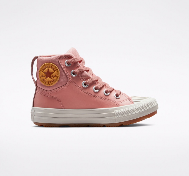 Converse Chuck Taylor All Star Berkshire Boot Cuir Rose Rose  | EGN-6335544