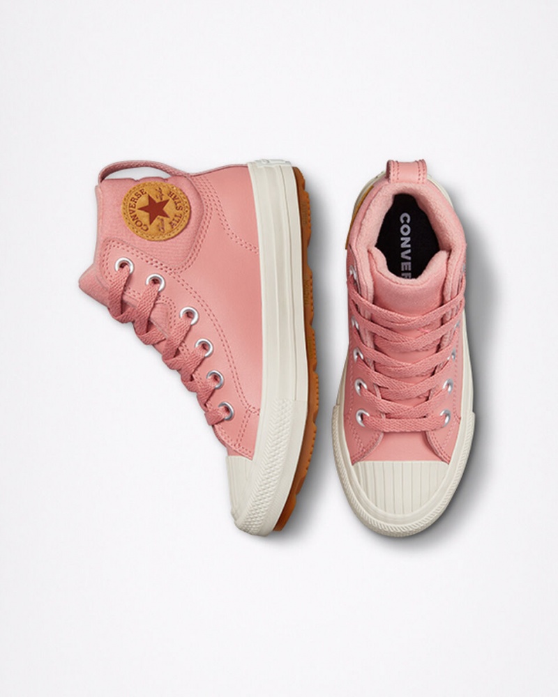 Converse Chuck Taylor All Star Berkshire Boot Cuir Rose Rose  | EGN-6335544