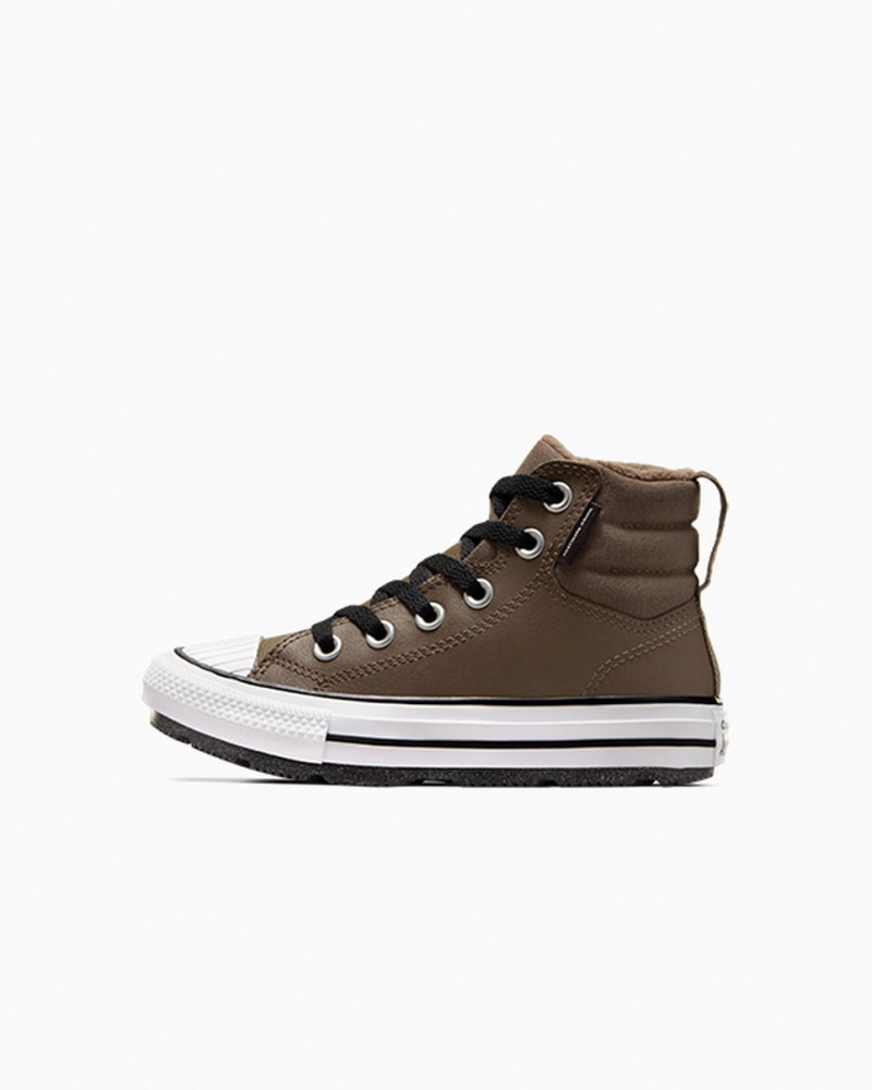 Converse Chuck Taylor All Star Berkshire Boot Cuir Noir Blanche  | BYK-3193941