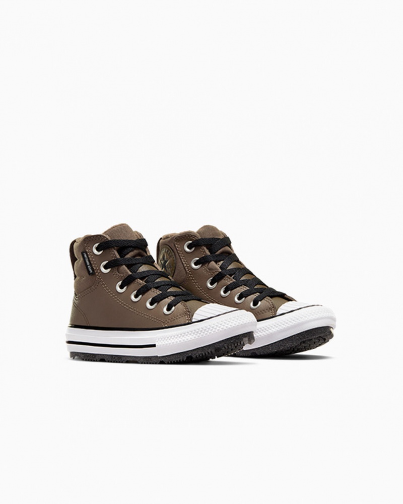 Converse Chuck Taylor All Star Berkshire Boot Cuir Noir Blanche  | BYK-3193941