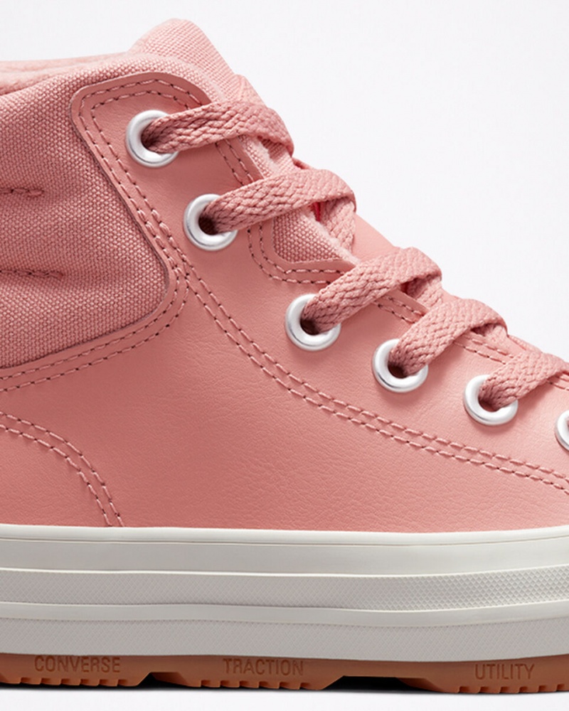 Converse Chuck Taylor All Star Berkshire Boot Cuir Rose Rose  | EGN-6335544