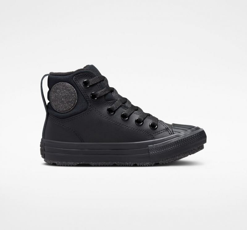 Converse Chuck Taylor All Star Berkshire Boot Cuir Noir Noir Grise  | YLV-1216165