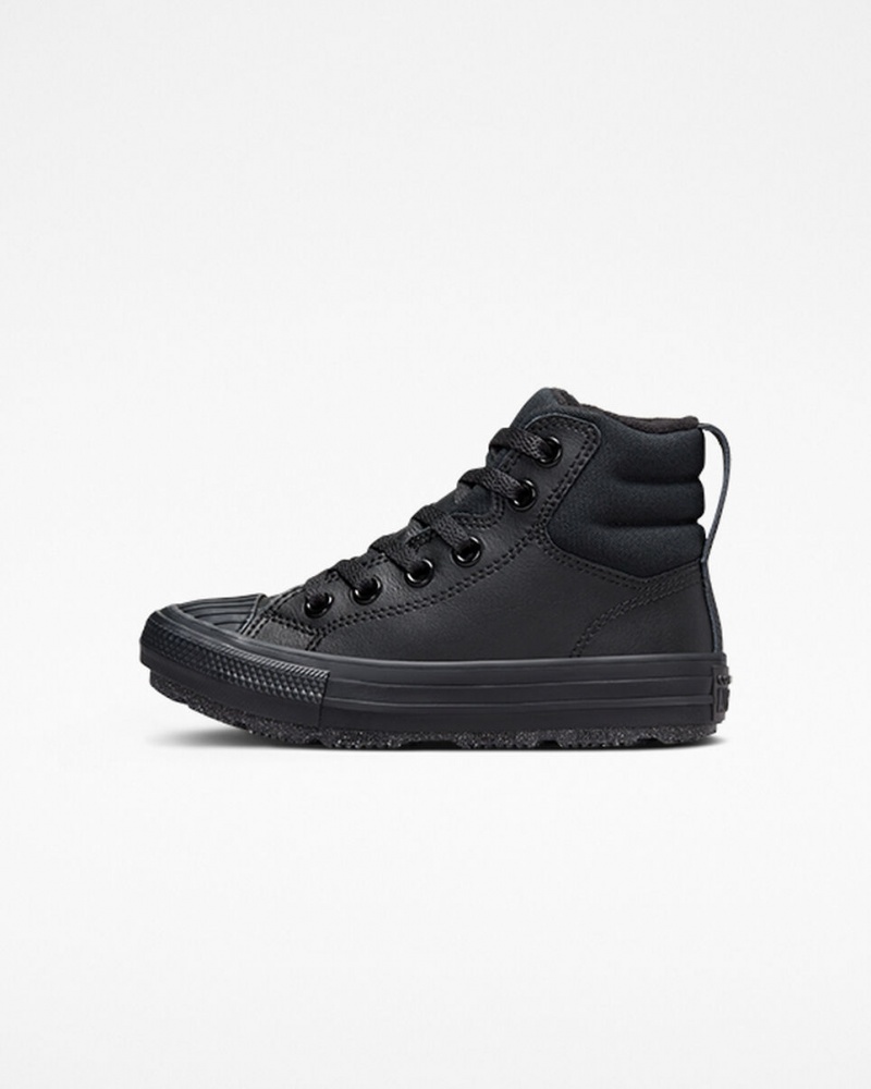 Converse Chuck Taylor All Star Berkshire Boot Cuir Noir Noir Grise  | YLV-1216165