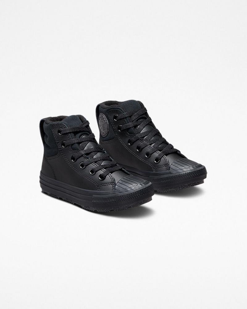 Converse Chuck Taylor All Star Berkshire Boot Cuir Noir Noir Grise  | YLV-1216165