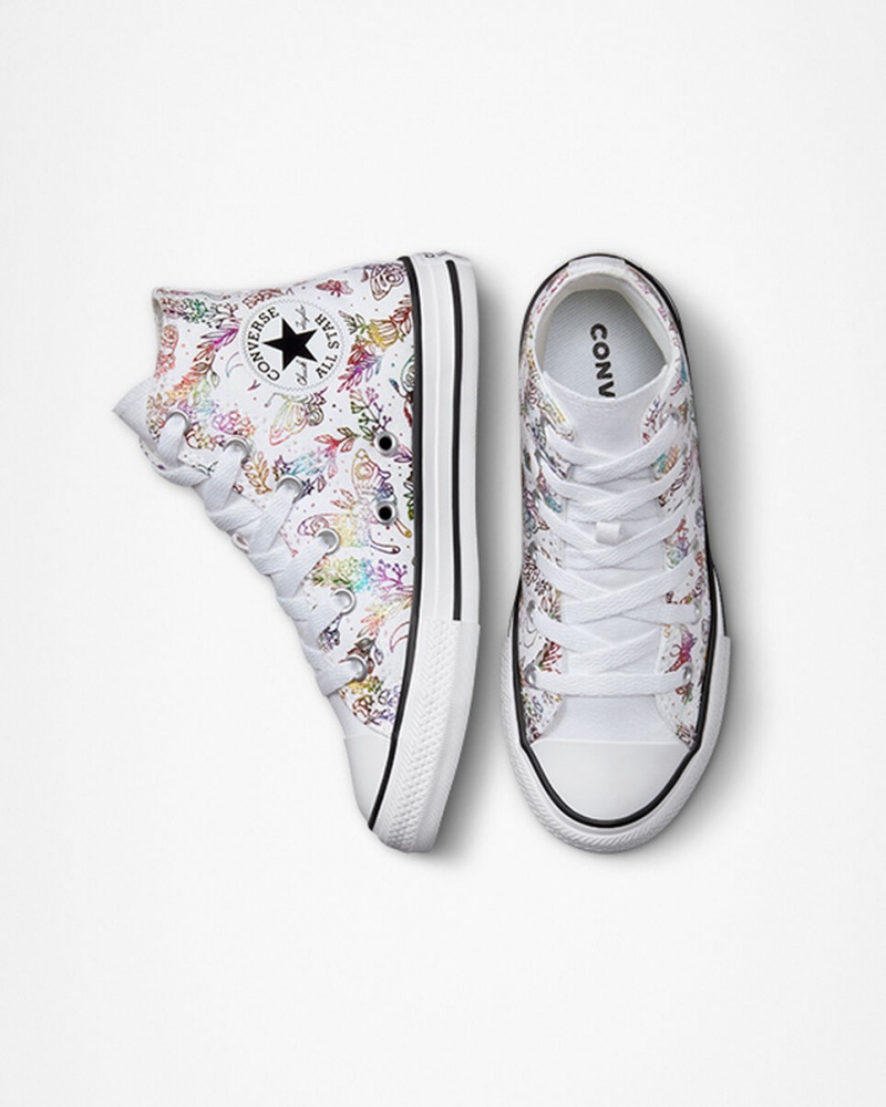 Converse Chuck Taylor All Star Butterfly Shine Blanche Rose Violette Bleu  | QMV-6764103