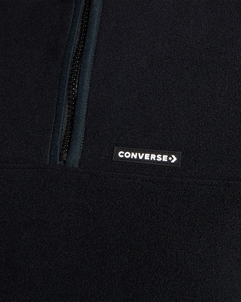 Converse Counter Climate Polar Fleece Half-Zip Popover Noir  | YEZ-0358155