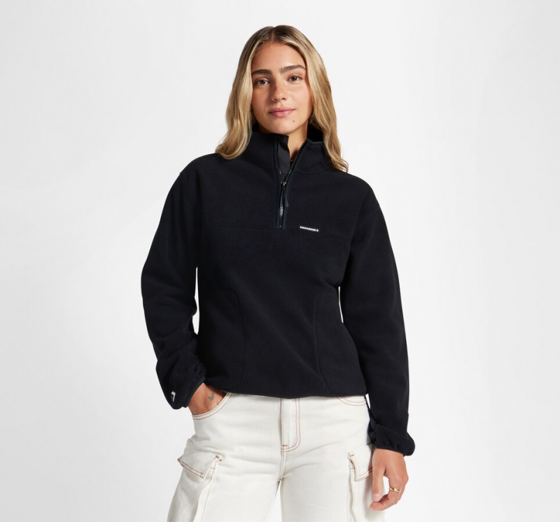 Converse Counter Climate Polar Fleece Half-Zip Popover Noir  | VXI-2548819