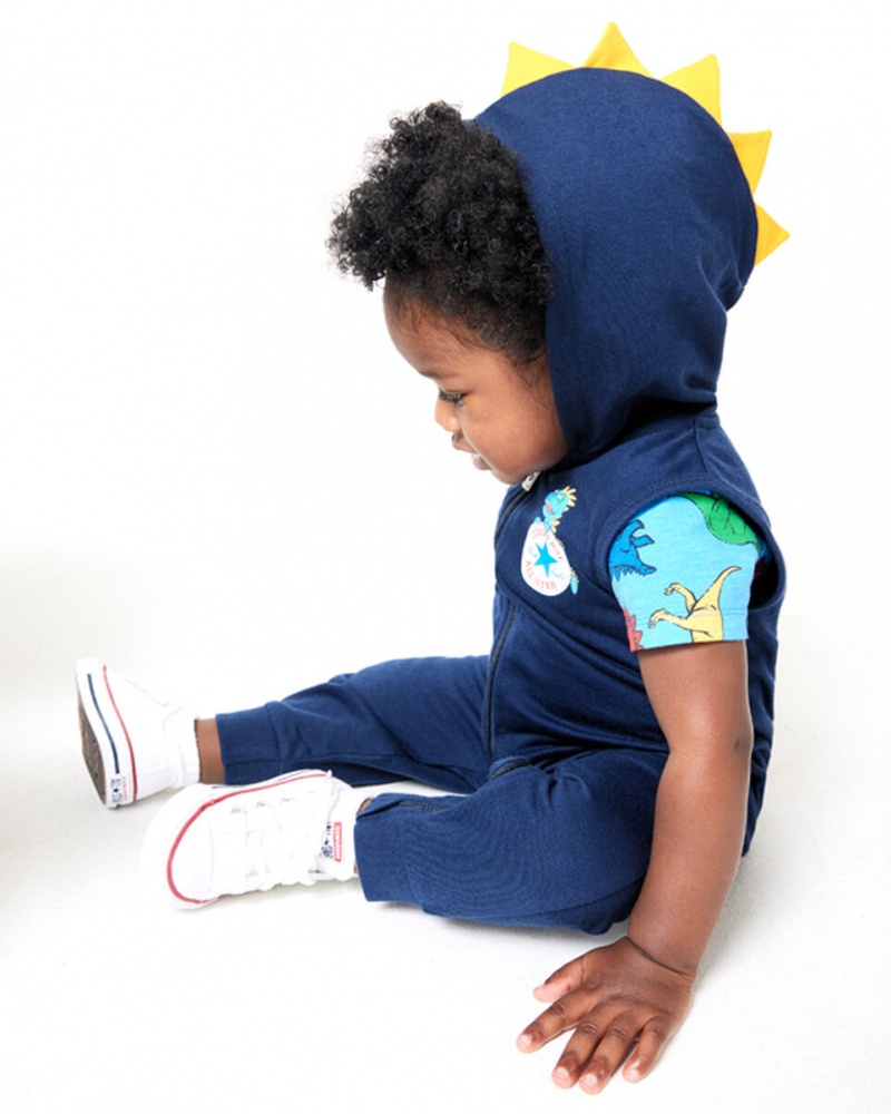 Converse Dino Explorer Encapuchonné Coverall & Bodysuit Set Bleu Marine  | KOK-5693329