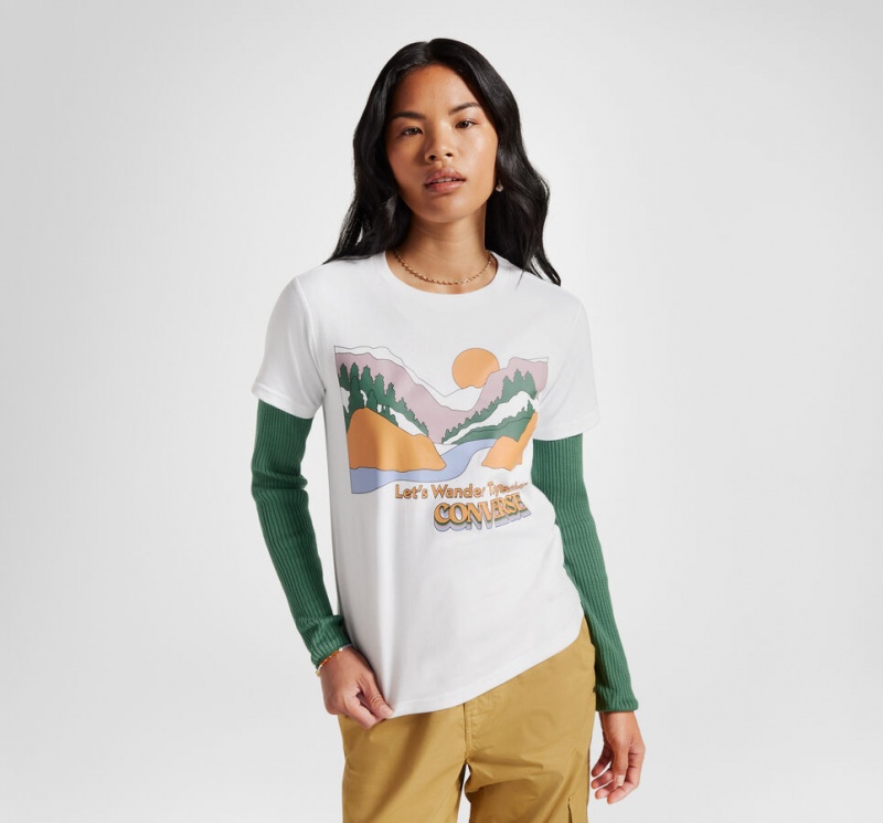 Converse Outdoor Art T-Shirt Blanche  | YGW-9194395