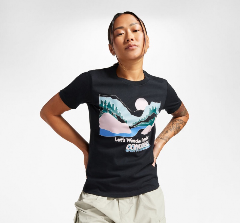 Converse Outdoor Art T-Shirt Noir  | GID-8896226