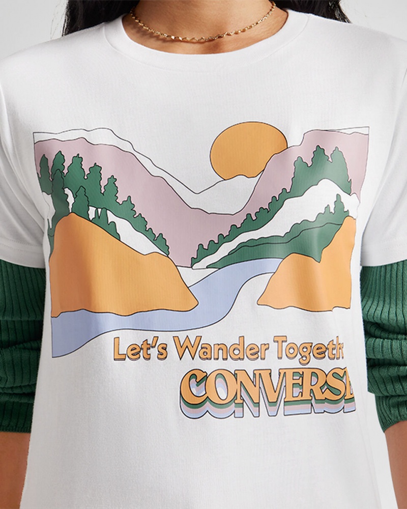 Converse Outdoor Art T-Shirt Blanche  | YGW-9194395