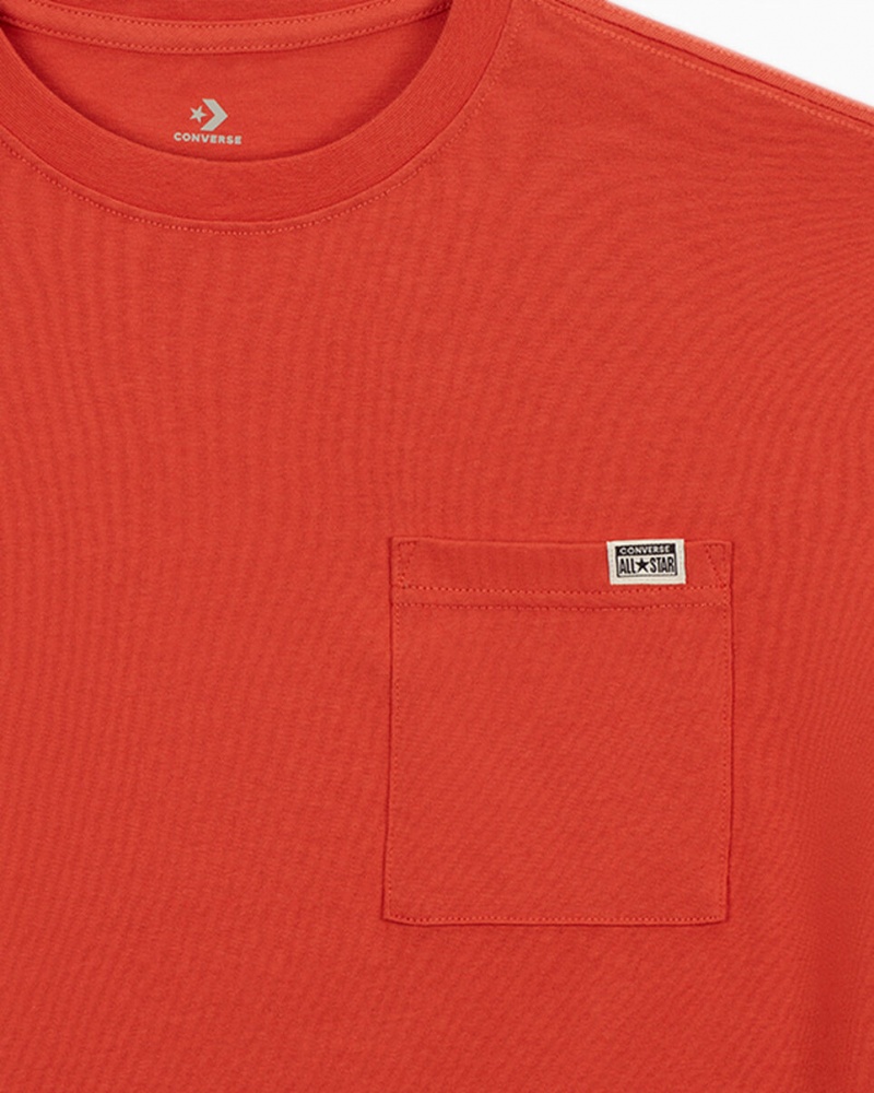 Converse Relaxed Chest Pocket T-Shirt Nomadic Rust  | PAI-8974540