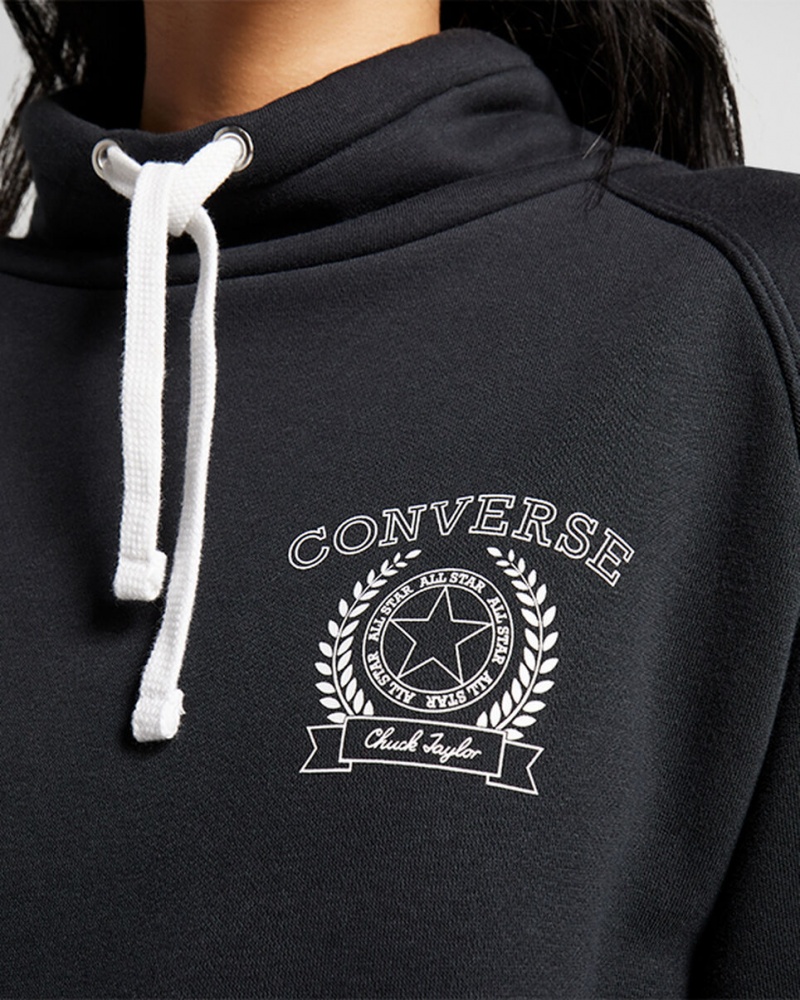 Converse Retro Chuck Taylor Mock Neck Pullover Noir  | EKR-6851408