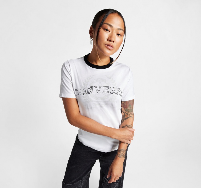 Converse Retro Chuck Taylor T-Shirt Blanche  | IOF-1529940