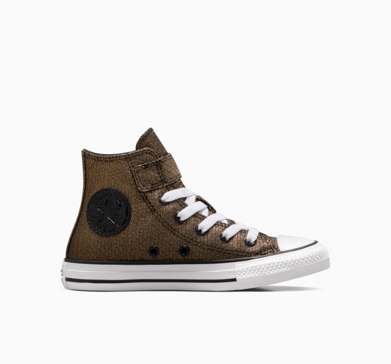 Converse Chuck Taylor All Star Easy On Sparkle Noir Doré Blanche  | QKY-6025827