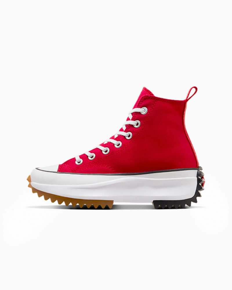 Converse Run Star Hike Plateforme Rouge Blanche Noir  | XIX-4762962