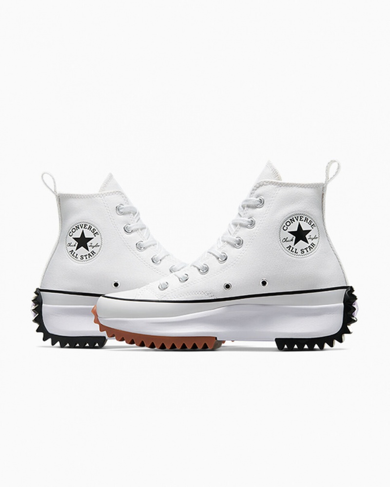 Converse Run Star Hike Plateforme Blanche Noir  | PWH-5676503