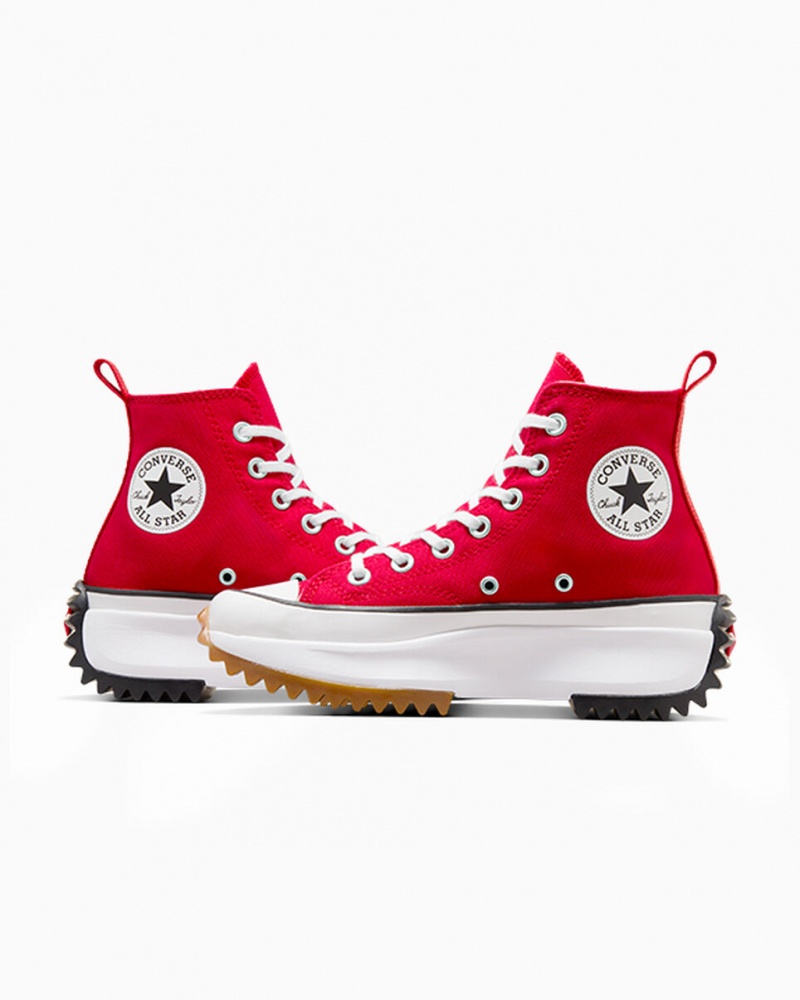 Converse Run Star Hike Plateforme Rouge Blanche Noir  | XIX-4762962