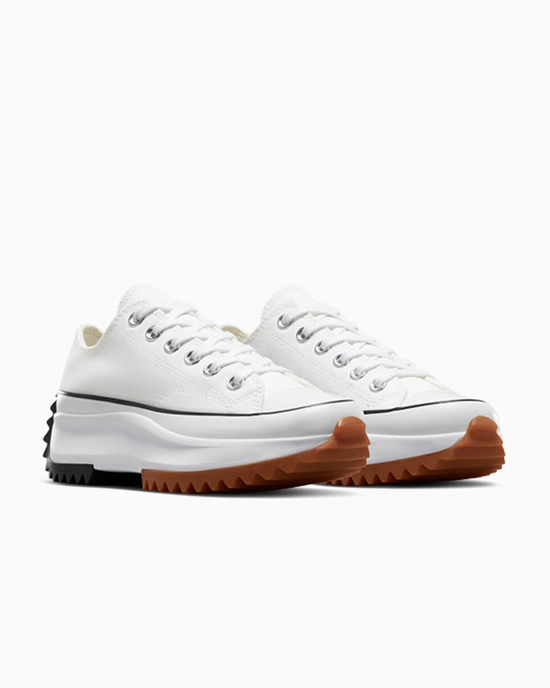 Converse Run Star Hike Plateforme Blanche Noir  | THK-7694202