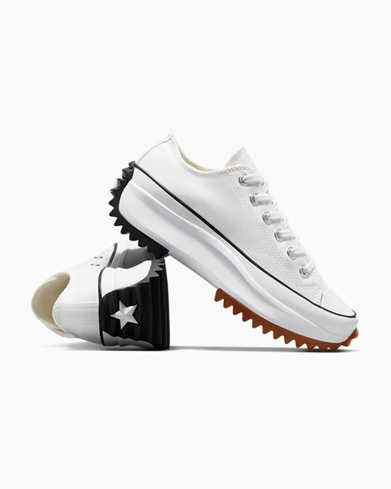 Converse Run Star Hike Plateforme Blanche Noir  | THK-7694202